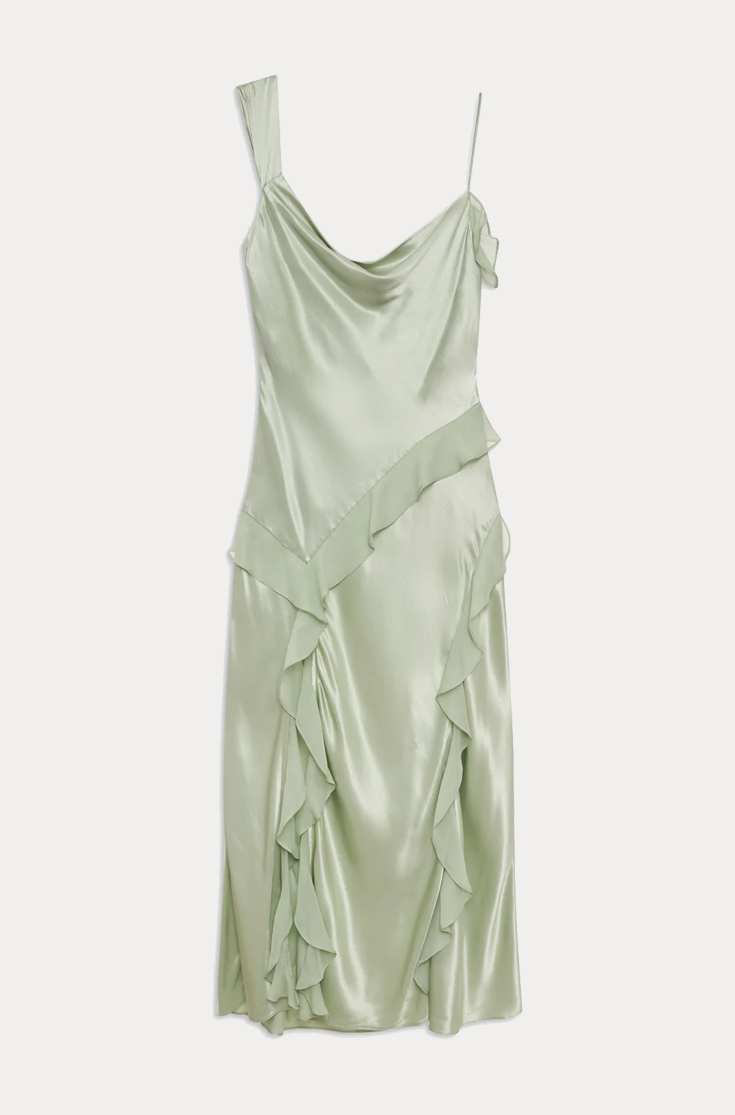 sawyer maxi dress Sawyer Flowing V Neck Ruffles Slit Chiffon Dresses, Plum