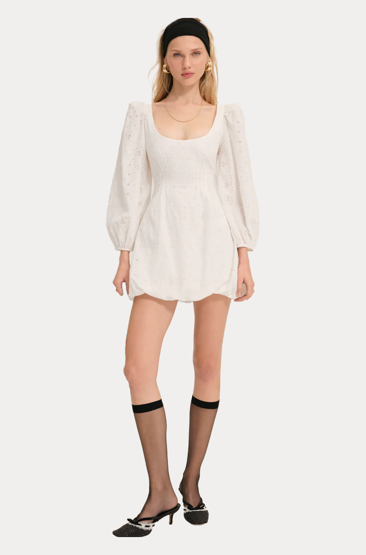 satin white mini dress Simply Sunning Satin Mini Dress